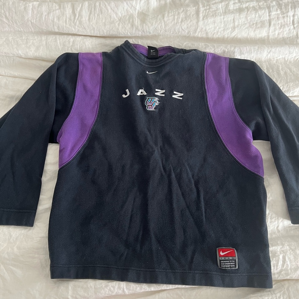 Vintage Nike Jazz Black and Purple Sweatshirt